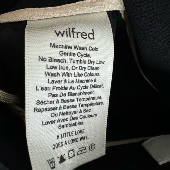 Wilfred Anna Highw Waist Belted Straight Leg Pants Trouser Black Sz. 0 - Picture 11 of 12